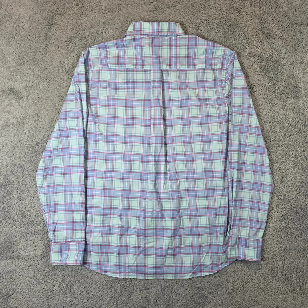 Vineyard Vines Performance Shirt Mens S Blue Plaid OTG brrr Cooling Button Down